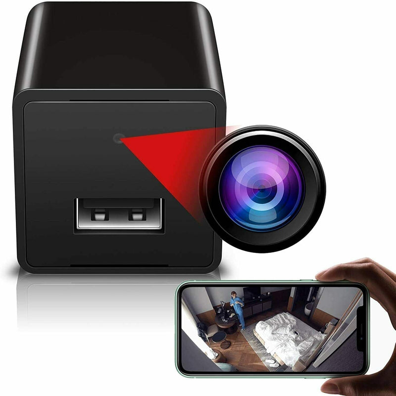 Carregador com Câmera Portátil Wi-fi 1080p HD